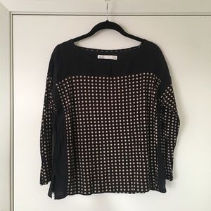 Madewell Hi-Line Mixed Media Top